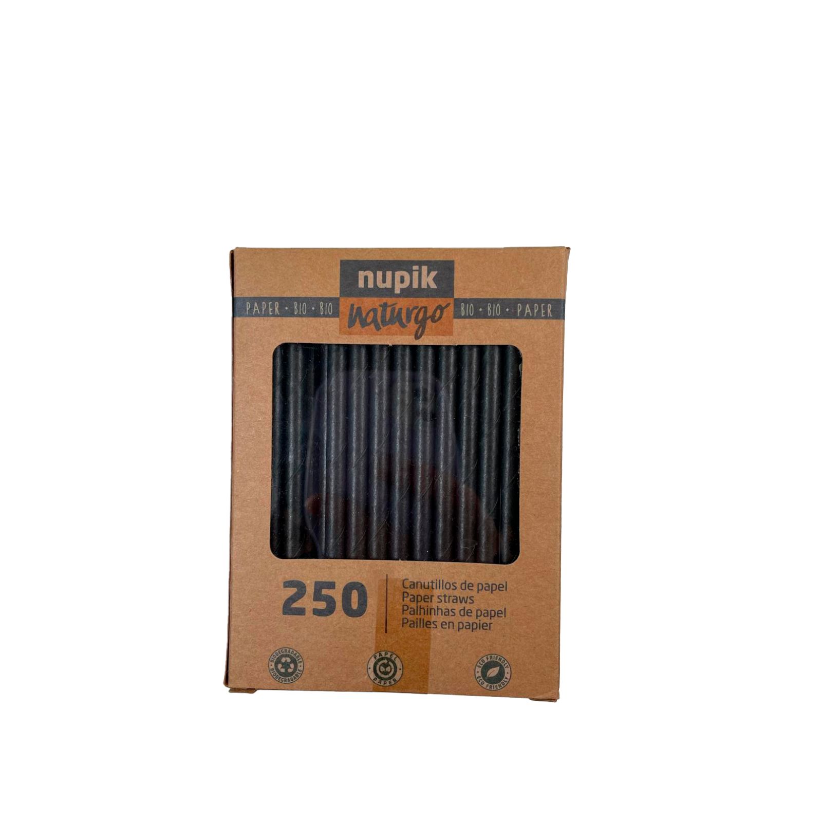 CANUTILLO PAPEL COCKTAIL NEGRO 6mm C250 NATURGO - Imagen 3